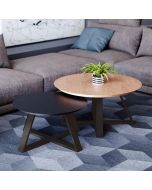 זוג שולחנות לסלון דגם נפטון גוון אלון משולב