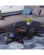 זוג שולחנות לסלון דגם נפטון גוון שחור