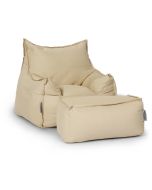 פוף לילדים עם הדום תואם דגם Baby Sicilia קרם