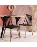 כסא פינת אוכל שחור פלסטיק דגם ASTONO