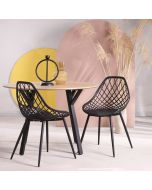 כסא פינת אוכל שחור פלסטיק דגם NET