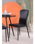 כסא פינת אוכל שחור דמוי עור דגם JOY