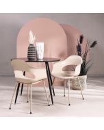 כסא פינת אוכל מוקה פלסטיק דגם DOLLY