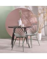 כסא פינת אוכל ירוק פלסטיק דגם NET