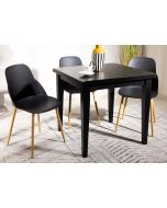 כסא פינת אוכל שחור פלסטיק קשיח דגם COVERY