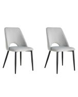 זוג כסאות לפינת אוכל דגם בנגקוק גוון אפור בהיר