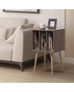 שולחן צד מעוצב עם כוורת דגם סנדי בגוון אפור