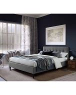 מיטת זוגית מעוצבת 190×160 בריפוד בד דגם פוני