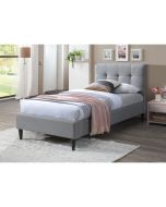 מיטת יחיד 190×90 מרופדת בד דגם ארט בגוון אפור