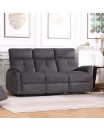 ספה תלת מושבית מבד רחיץ עם 2 הדומים נשלפים דגם קרוליין