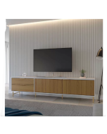 מזנון טלויזה 220 ס"מ בגוון עץ דגם טופז