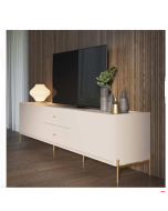 מזנון טלויזה 220 ס"מ בגוון אופוייט מט דגם ברקת 