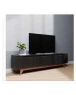 מזנון טלוויזיה  220 ס"מ בגוון שחור מט דגם אופל