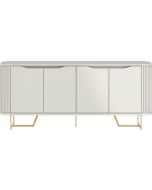 שידה יוקרתית 180 ס"מ בגוון אופוייט פרזול זהב דגם שנהב