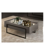 שולחן סלון בגוון אפור כהה ושחור דגם מלודי 