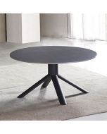 שולחן סלון קרמיקה עגול 90 ס”מ דגם זאוס בגוון אפור
