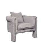 כורסא מרופדת בד רחיץ דגם רוקסי בגוון אפור