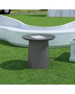 שולחן צד /קפה עגול בצבע אפור דגם גברני GVARNI קוטר 48.5 ס"מ