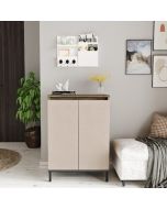 שידה מעוצבת רב תכליתית דגם vecivi-1 בגוון בז' בשילוב אגוז ופחם 