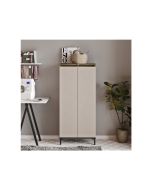 שידה מעוצבת רב תכליתית דגם vecivi-2  בגוון בז' בשילוב אגוז ופחם 