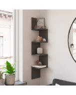 מדף תליה מעוצב דגם Kars בגוון פחם