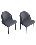 זוג כיסאות מעוצבים לפינת אוכל דגם אנרגי בגוון אפור