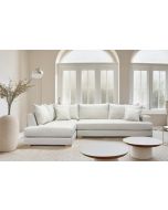 מערכת ישיבה פינתית ענקית 3 מטר RAM DESIGN דגם שיה פרימיום בגוון שמנת