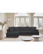 מערכת ישיבה פינתית ענקית 3 מטר RAM DESIGN דגם שיה פרמיום בגוון שחור