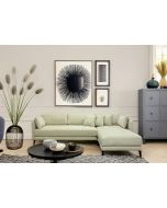 מערכת ישיבה פינתית ענקית 3 מטר RAM DESIGN דגם מיה פרימיום בגוון שמנת