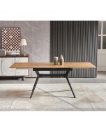 שולחן אוכל נפתח 1.4-2.4 מטר דגם סנטוריני בגוון אלון