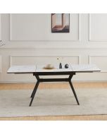 שולחן אוכל נפתח 1.4-2.4 מטר דגם סנטוריני בגוון לבן