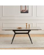 שולחן אוכל נפתח 1.2-2 מטר דגם סנטוריני בגוון אפור