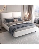 מיטה זוגית מעוצבת 160/200 בריפוד בד רחיץ עם ארגז מצעים מעץ דגם מליסה 