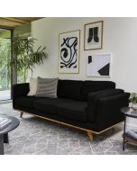 ספה תלת מושבית FLORIDA בגוון שחור