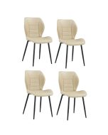 סט 4 כיסאות לפינת אוכל דגם אלונה בז
