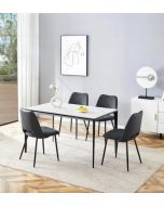 סט 4 כיסאות לפינת אוכל דגם ברזיל אפור כהה