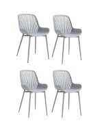 סט 4 כיסאות לפינת אוכל דגם וינה אפור