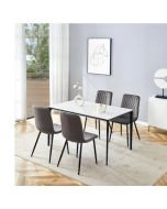 סט 4 כיסאות לפינת אוכל דגם נעמה אפור כהה