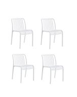 סט 4 כיסאות סינגפור לבן