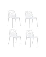 סט 4 כיסאות שיקגו לבן