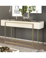 קונסולה בגוון אופוייט וזהב דגם מלודי