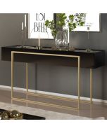 קונסולה בגוון שחור וזהב דגם מלודי