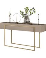 קונסולה בגוון מוקה וזהב דגם מלודי