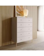 קומודה 5 מגירות אופוייט מט ופרזול זהב דגם חושן