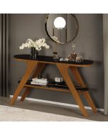 קונסולה בגוון שחור בשילוב עץ דגם רוזן