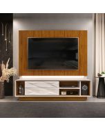 מערכת מזנון וחיפוי קיר אופוויט ואלון דגם לונדון