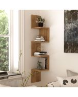 מדף קיר פינתי מודרני קופנהגן גוון עץ