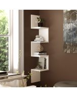 מדף קיר פינתי מודרני קופנהגן גוון לבן