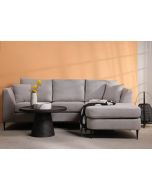 ספה פינתית תלת מושבית בד בגוון אפור בהיר 300 ס"מ דגם RANDEVU