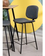 כסא בר כחול משענת גב דמוי עור דגם BLOG